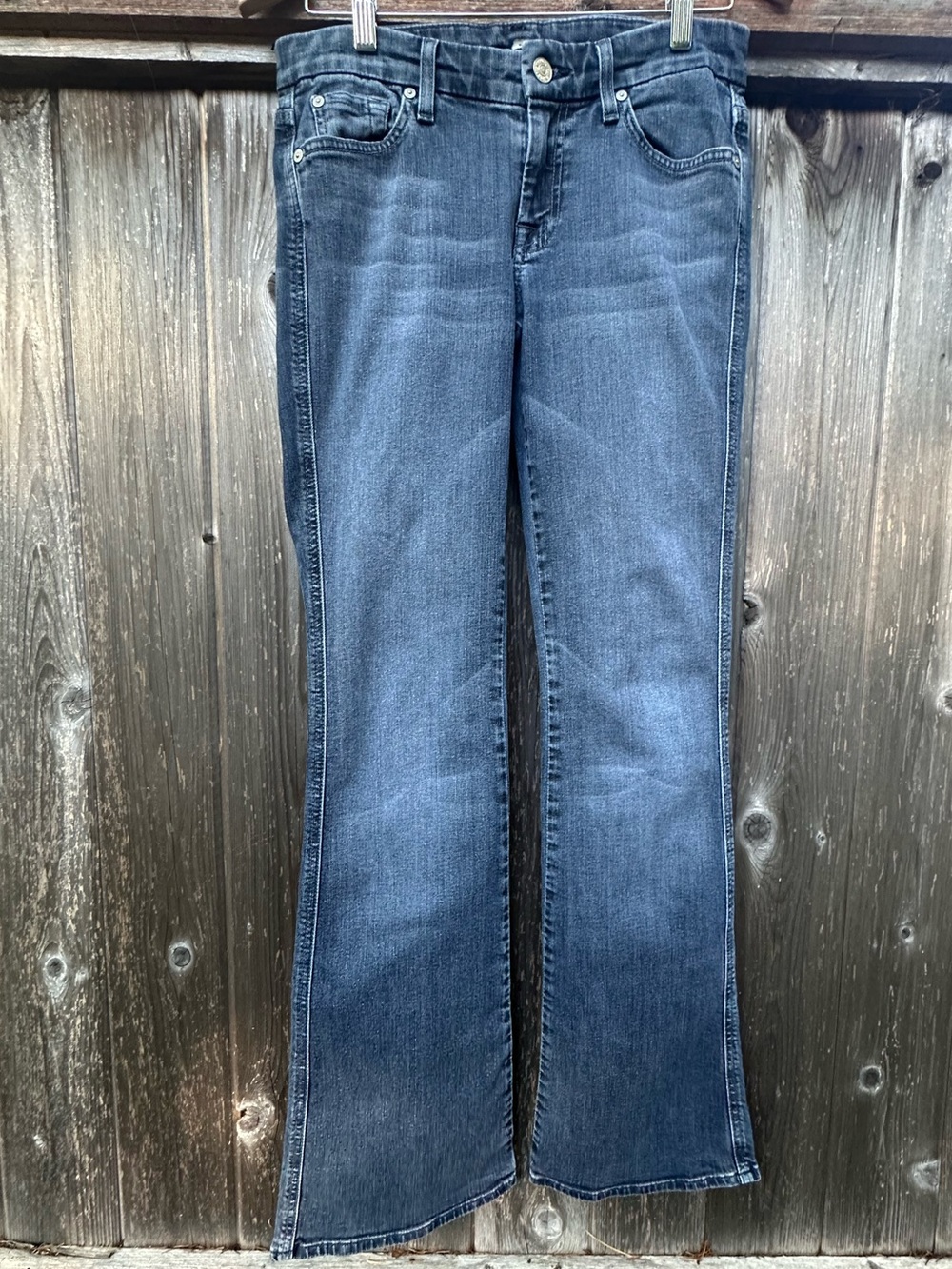 7 For All Mankind Jeans Low Rise Slight-Flare Bohemian Retro Blue Label